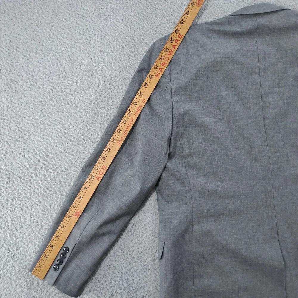 Brooks Brothers 346 Jacket Men 46R Gray Striped Lined Wool Fitzgerald Fit Blazer
